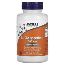 Карнозин Now Foods (L-Carnosine) 500 мг 100 вегетаріанських капсул