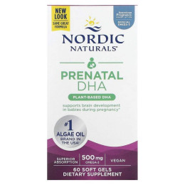 Риб'ячий жир для вагітних Nordic Naturals (Prenatal DHA) 500 мг 60 капсул