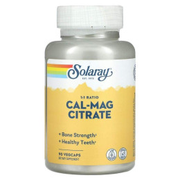 Кальцій і Магній Solaray (Cal-Mag Citrate) 90 капсул