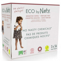 Органические салфетки Eco by Naty без запаха 168 шт (3 упаковки в 1)