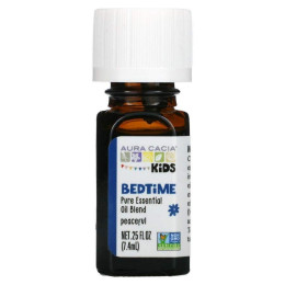 Aura Cacia, Kids, смесь чистых эфирных масел, перед сном, 0,25 жидкой унции (7,4 мл)