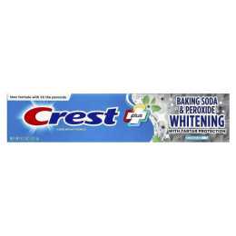 Crest, Plus, зубна паста з фторидом, харчовою содою й перекисом для відбілювання, свіжа м’ята, 232 г (8,2 унції)
