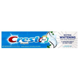 Crest, Plus Complete, зубна паста з фторидом, додаткове відбілювання та захист від зубного каменю, чиста м’ята, 153 г (5,4 унції)