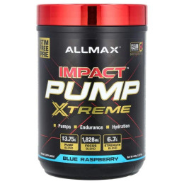 ALLMAX, Impact™ Pump Xtreme, блакитна малина, 465 г (1,02 фунта)