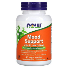 Вітаміни для підтримки нервової системи та гарного настрою Now Foods (Mood Support with Saint John's Wort) 90 вегетаріанських капсул
