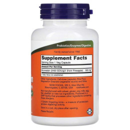 Бромелайн Now Foods (Bromelain) 500 мг 120 капсул