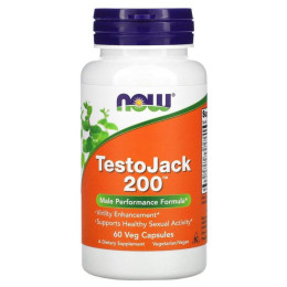 Тестостерон Now Foods (TestoJack 200) 60 вегетаріанських капсул