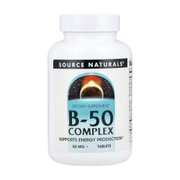 Vitamin B-50 Complex 50mg - 50 tabs Source Naturals