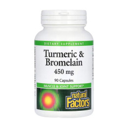 Turmeric & Bromelain 450mg - 90 caps Natural Factors
