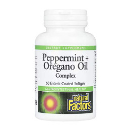 Peppermint+Oregano Oil Complex - 60 softgels Natural Factors