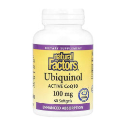 Ubiquinol CoQ10 100mg - 60 softgels Natural Factors