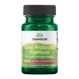 Oral Probiotic Formula 3 billion Cfu - 30 tabs Natural Strawberry Swanson