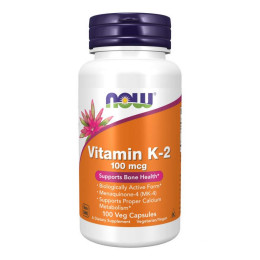 Vitamin K-2 100mcg - 100 vcaps Now Foods