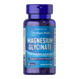 Magnesium Glycinate 240mg per serving - 60 caps Puritans Pride