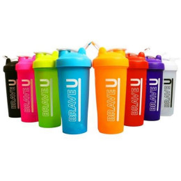 Shaker - 700ml Transparent Black Brave