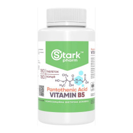 Pantothenic Acid Vitamin B5 500mg - 180 tabs Stark Pharm