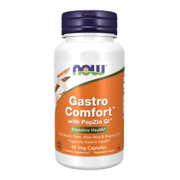 Gastro Comfort With Pepzin Gi - 60 vcaps Now Foods