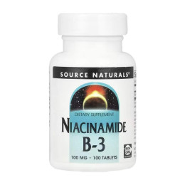 Niacinamide B-3 100 mg - 100 tabs Source Naturals
