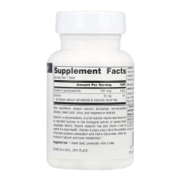 Vitamin K 500 mcg - 100 tabs Source Naturals