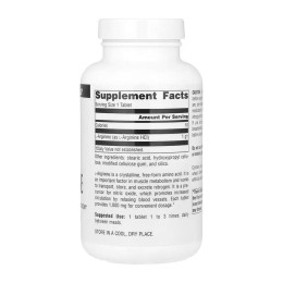 L-Arginine 1000 mg - 100 tabs Source Naturals