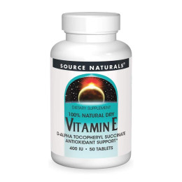 Vitamin E 400 IU D-Alpha Tocopherol - 50 tabs Source Naturals