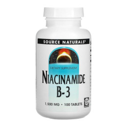 Niacinamide B-3 1500 mg - 100 tabs Source Naturals