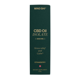 CBD Oil Isolate 3000 mg Strawberry - 10 ml Mind Shi