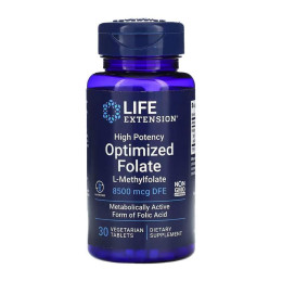 High Potency Optimized Folate 8500 mcg DFE - 30 tabs Life Extension