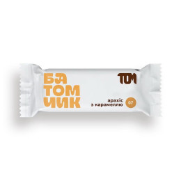 TOM peanut butter Батомчик арахіс з карамеллю (45 g)