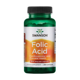 Swanson Folic Acid 800 mcg (250 caps)
