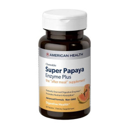American Health Super Papaya Enzyme Plus Chewable (90 tab)