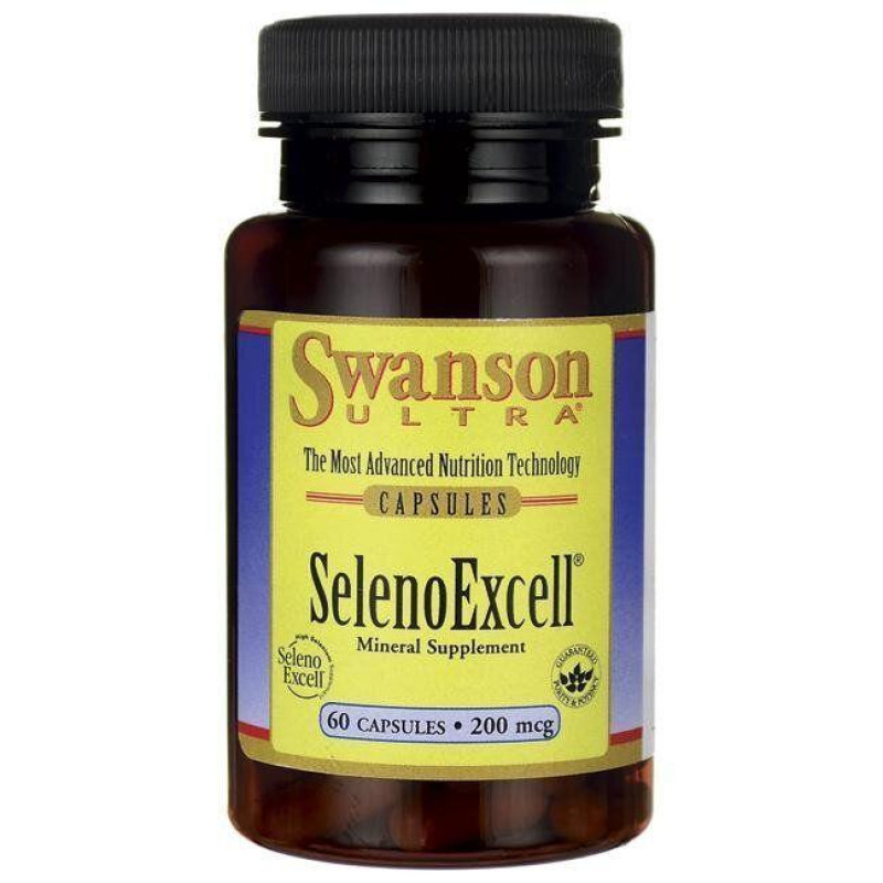 Органический селен, SelenoExcell Selenium, Swanson, 200 мкг, 60 капсул
