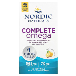 Омега 3-6-9 со вкусом лимона Nordic Naturals (Complete Omega) 60 капсул