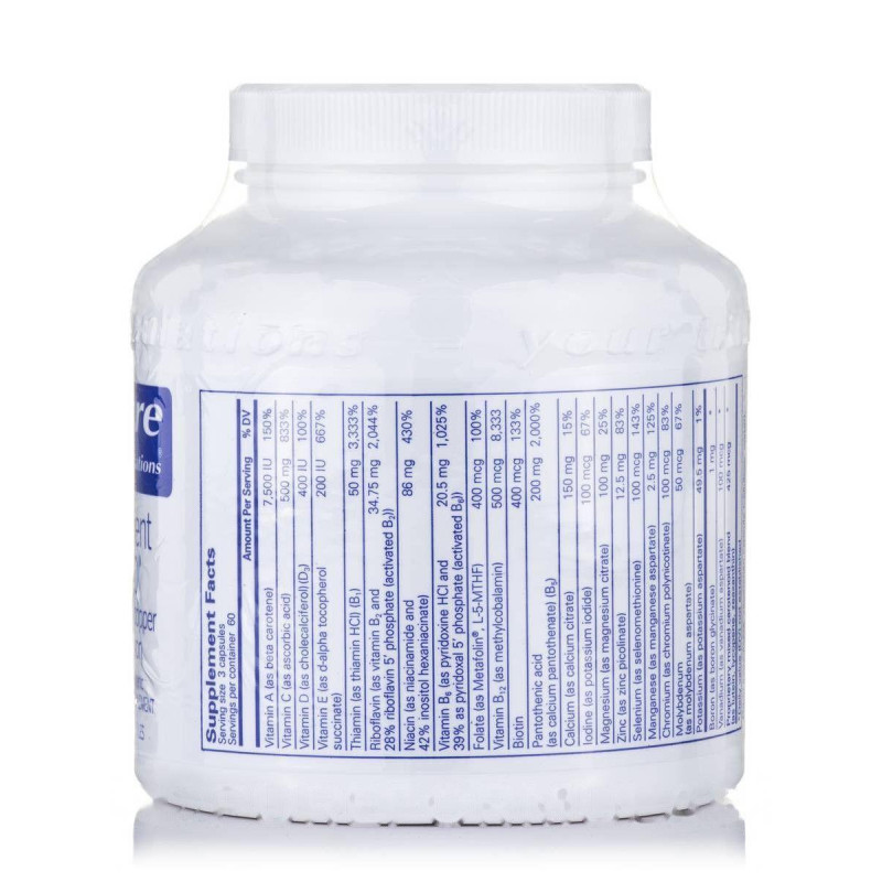 Мультивитамины и минералы без меди и железа Pure Encapsulations (Nutrient 950 w/o Copper and Iron) 180 капсул