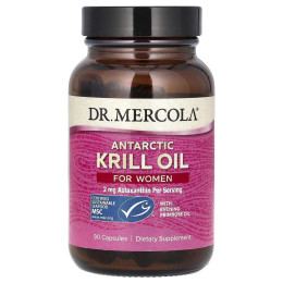 Масло антарктического криля для женщин, Dr. Mercola, 90 капсул