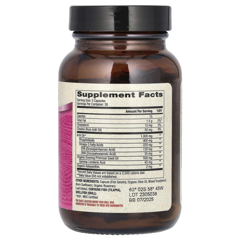 Масло антарктического криля для женщин, Dr. Mercola, 90 капсул