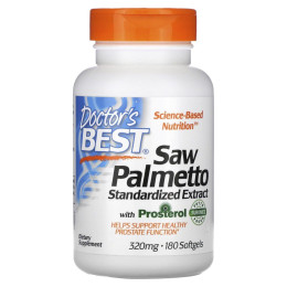 Со Пальметто экстракт Doctor's Best (Saw Palmetto) 320 мг 180 капсул