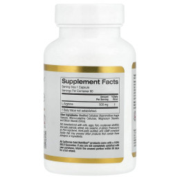 Аргинин California Gold Nutrition (L-Arginine AjiPure) 500 мг 60 растительных капсул