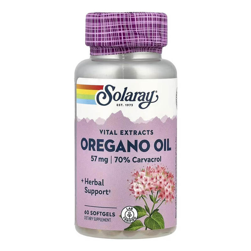 Oregano Oil 70% Carvacrol - 60 softgels Solaray