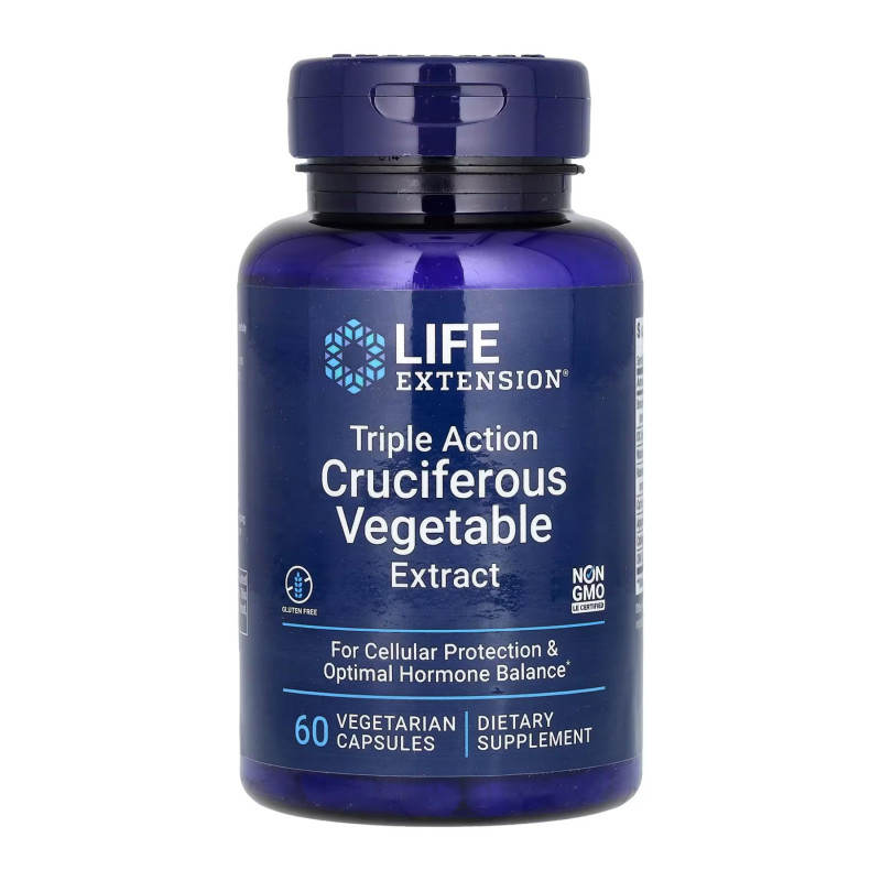 Triple Action Cruciferous Vegetable Extract - 60 vcaps (До 03.26) Life Extension