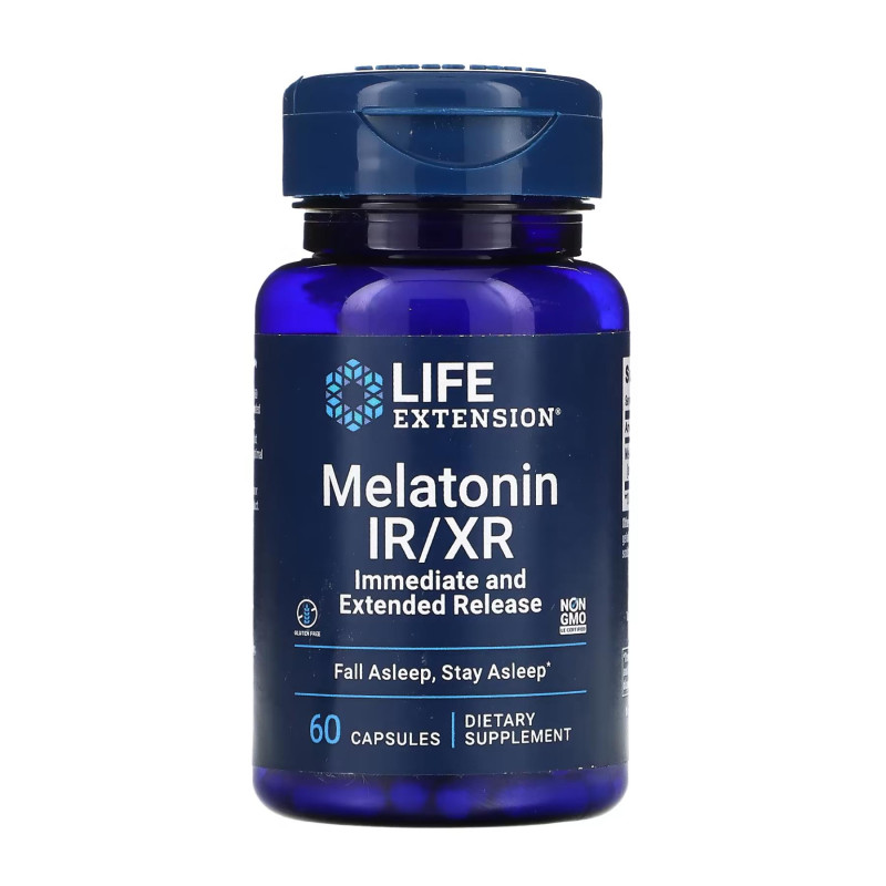 Melatonin IR/XR - 60 caps (До 04.26) Life Extension