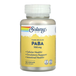 PABA 700mg - 100 vcaps Solaray