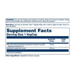 Grape Seed Extract 100mg - 60 vcaps Solaray