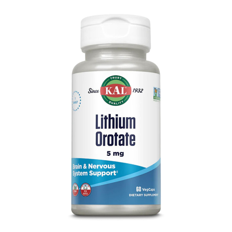 Lithium Orotate 5mg - 60 vcaps KAL