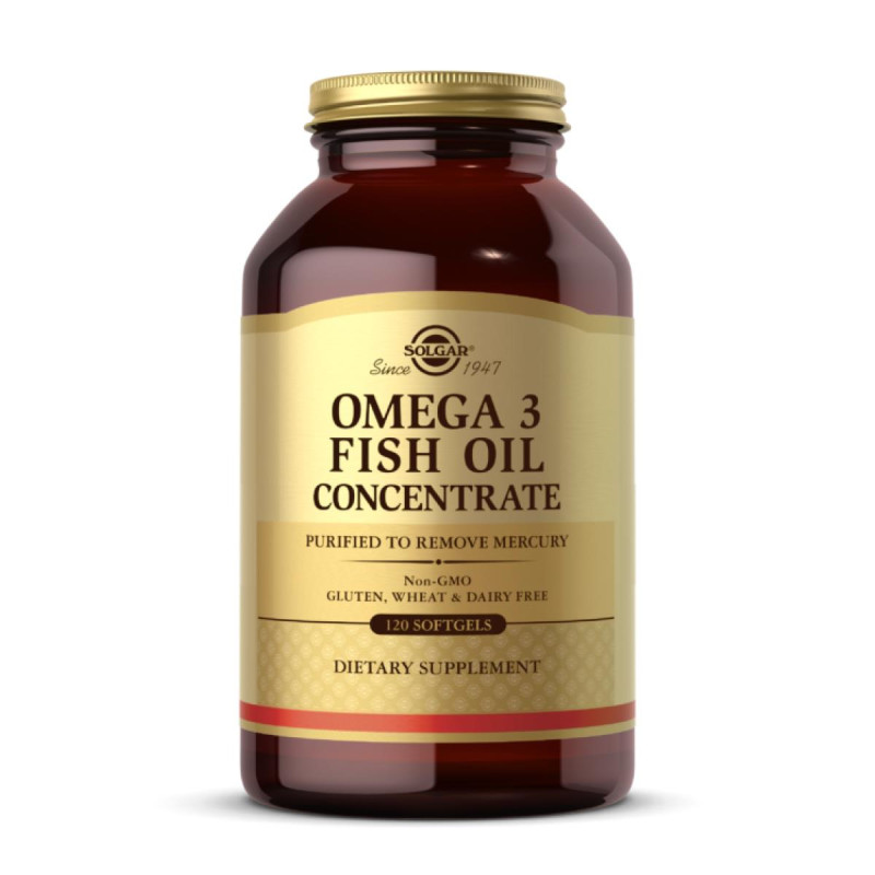 Omega-3 Fish Oil Concentrate - 120 softgels Solgar