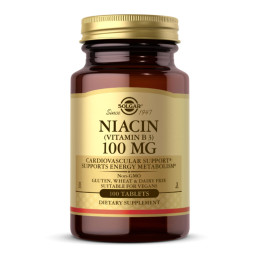 Niacin (Vitamin B3) 100mg - 100 tabs Solgar