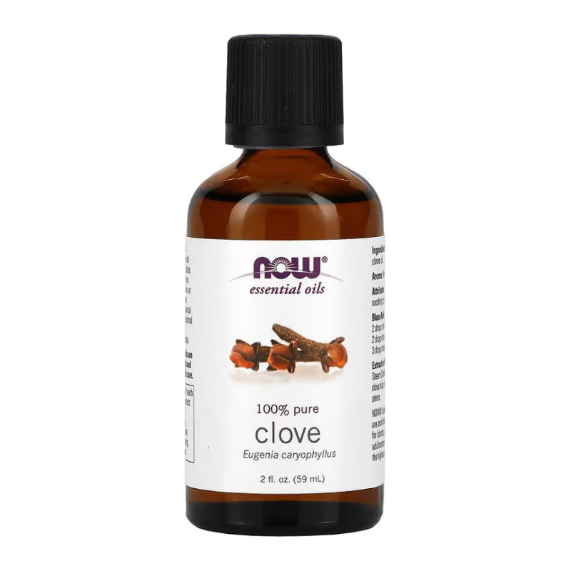 Clove Oil - 59 ml (Пошкоджена банка) Now Foods