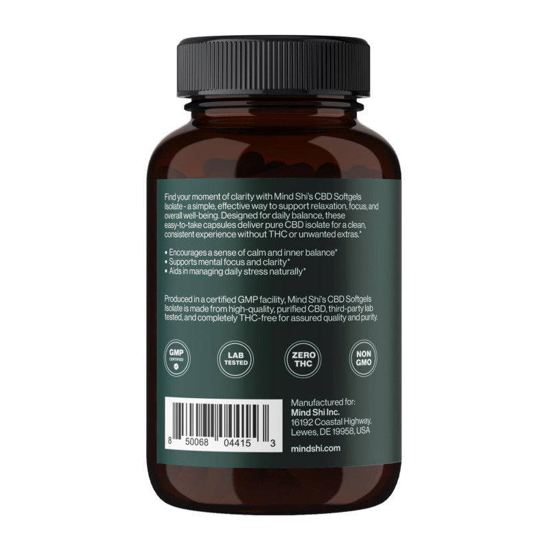 CBD Isolate 1500 mg - 60 softgels Mind Shi