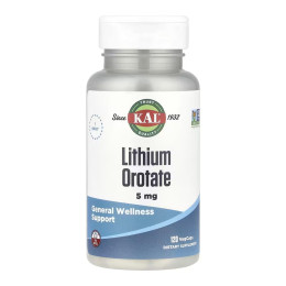 Lithium Orotate 5mg - 120 vcaps KAL
