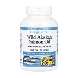 Wild Alaskan Salmon Oil 1000mg - 90 softgels Natural Factors